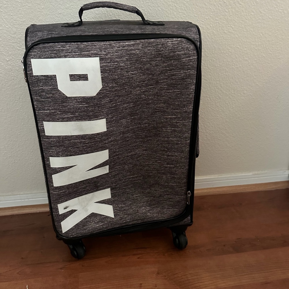 Gray PINK Rolling Suitcase